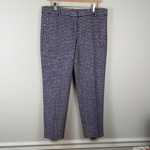 J.crew shimmer tweed cafe capri pants blue black
